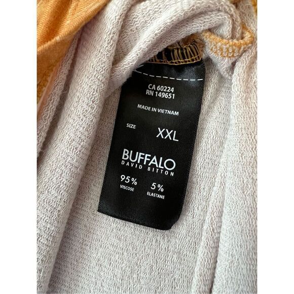 Buffalo David Ditton Mustard Yellow Floral Blouse XXL - Picture 4 of 7